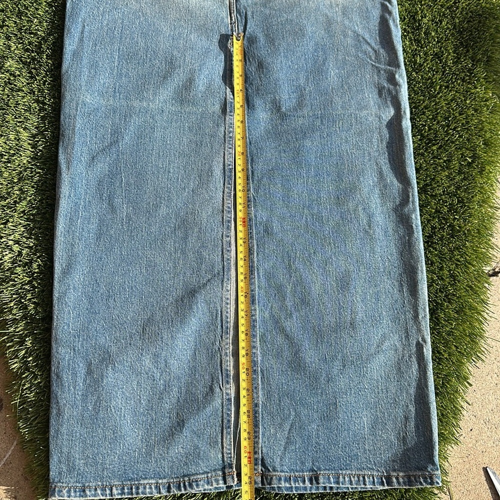 Reformation Darla Ultra High Rise Denim Maxi Skirt Size 30 new with tags - Picture 7 of 8